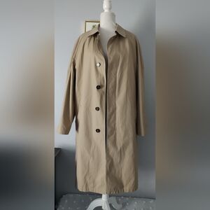 Trench Coat Roundtree Yorke  Rainwear Men's Beige Long  Size 40 Regular New Vint